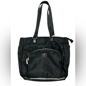 ROOTS Black Nylon Tote Bag